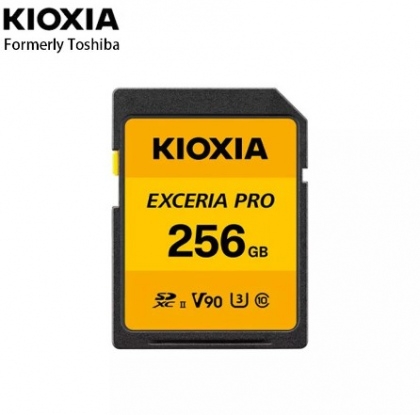 Thẻ nhớ SD 256GB EXCERIA PRO CL10 UHS-II U3 V90 8K đọc 270mb/s, ghi 260mb/s (Vàng)