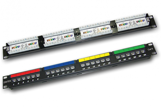 DINTEK Patch Panel Cat.6 UTP 1U 24P 19inch (1402-04011)