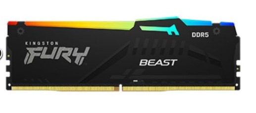 Ram Desktop Kingston Fury Beast RGB 16GB DDR5 Bus 6800Mhz KF568C34BBA-1