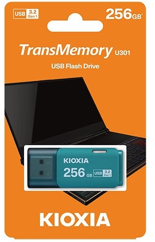 USB Kioxia TransMemory U301 256GB USB 3.2 Gen 1 Light Blue (LU301L256GG4)