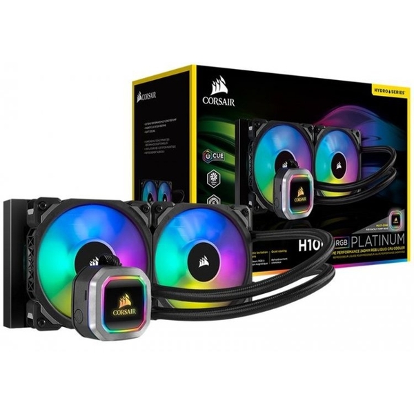 Tản nhiệt nước AIO Corsair H100i RGB Platinum Đen (CW-9060039-WW)