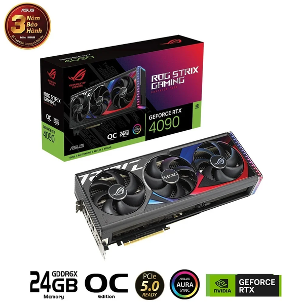 VGA Asus ROG Strix RTX 4090 OC 24GB Gaming (ROG-STRIX-RTX4090-O24G-GAMING)