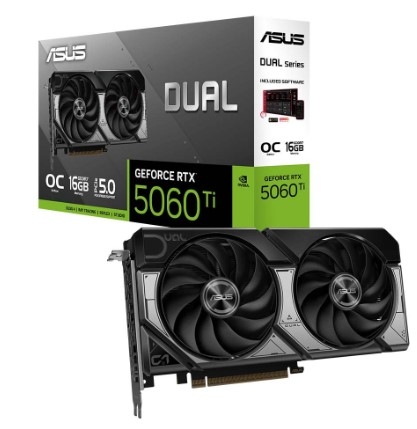 Card màn hình  ASUS Dual RTX 5060 Ti 16GB GDDR7 OC