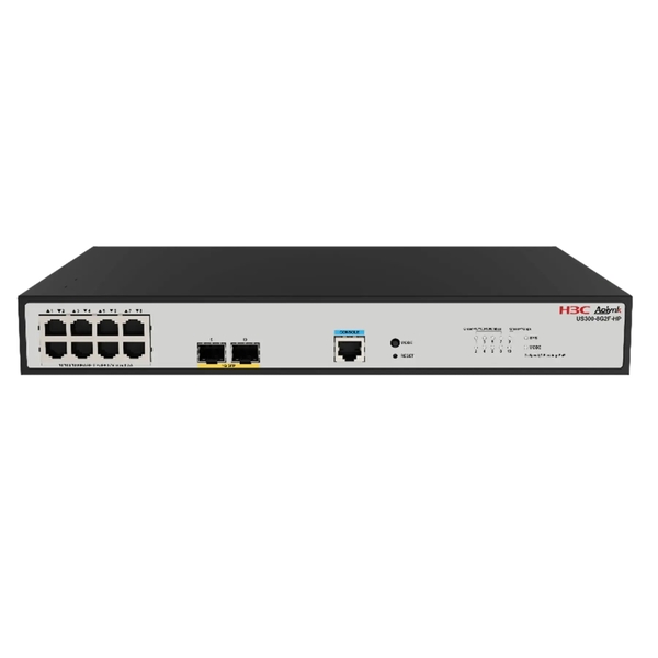 Switch PoE H3C Aolynk US300-8G2F-HP (8GE PoE+, 2 SFP, Layer 2)