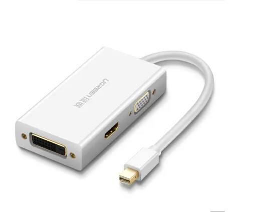 Bộ chuyển đổi DisplayPort sang HDMI/VGA/DVI màu trắng Ugreen ( 20417)
