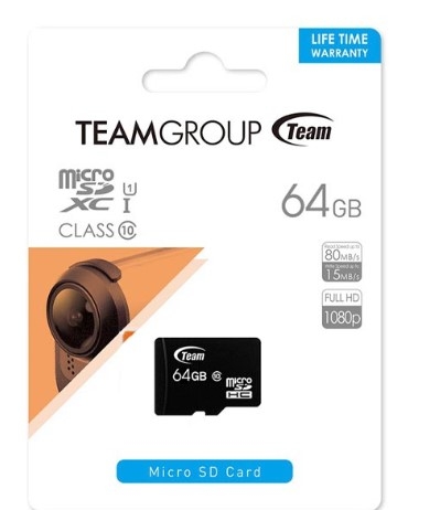 Thẻ Nhớ Micro Teamgroup 64GB UHS-I 100MB/s (TUSDX64GCL10U03)