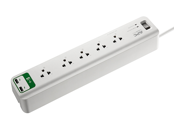 Ổ cắm chống xung sét APC PM53U-VN, 2 Cổng Sạc USB