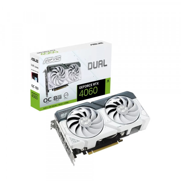 Card Màn Hình Asus Dual GeForce RTX 4060 White OC Edition 8GB GDDR6