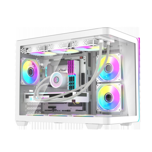 VỎ CASE DARKFLASH L285M WHITE (M-ATX ,ITX/RAD 360/KHÔNG FAN)