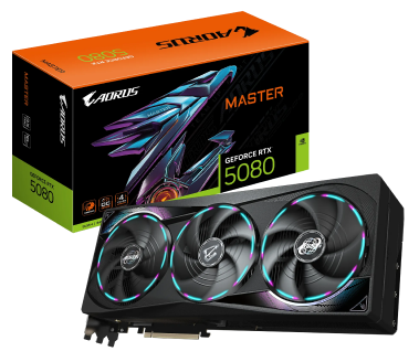 Card màn hình Gigabyte AORUS RTX 5080 MASTER 16G GDDR7 (GV-N5080AORUS M-16GD)