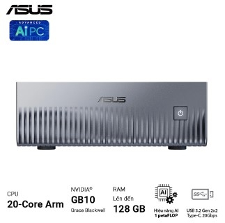 Bộ Mini PC AI Asus Ascent GX10 GX10-GG0012BN (Nvidia GB10 | 128 GB RAM |1TB M.2 NVMe SSD)