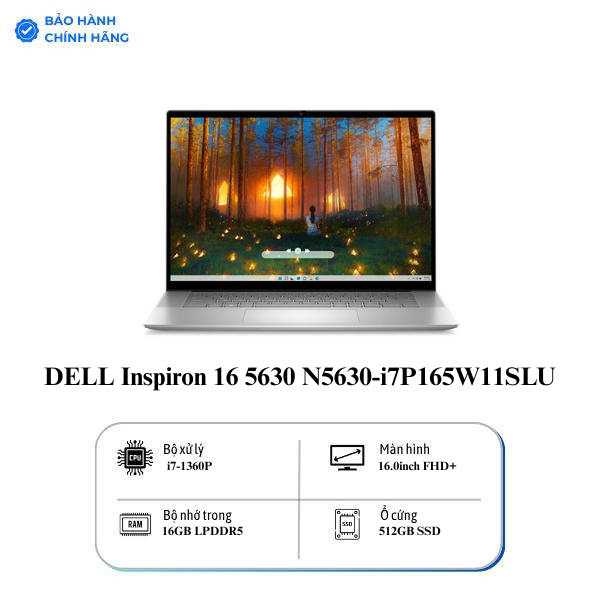 DELL Inspiron 16 5630 N5630-i7P165W11SLU (Core i7-1360P | RAM 16GB DDR5 | SSD 512GB | RTX-2050 4GB | 16