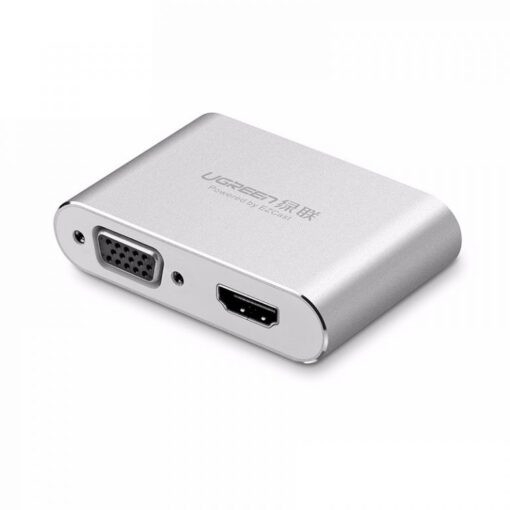 Bộ chuyển đổi lighting sang HDMI và VGA màu bạc Ugreen ( 30522)