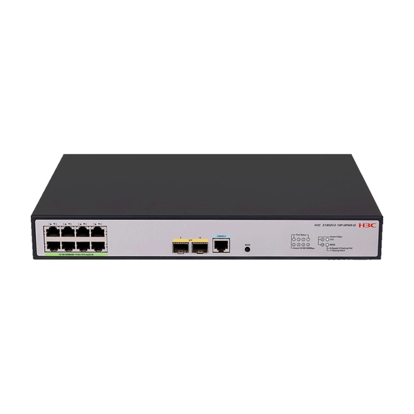 Switch PoE H3C Lớp 2 10 Cổng Gigabit LS-1850V2-10P-HPWR-EI-GL