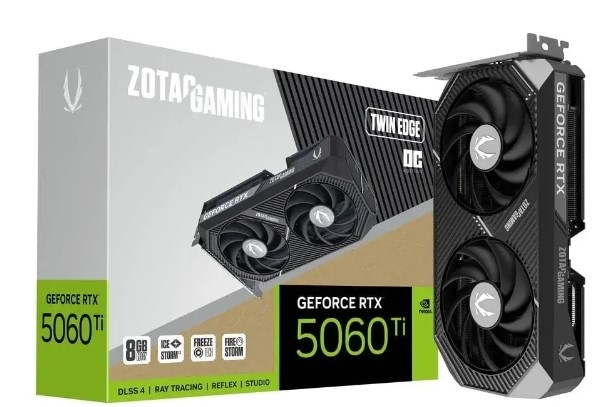 VGA ZOTAC GAMING GeForce RTX 5060 Ti Twin Edge OC 8G
