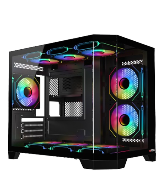 Thùng máy Magic Cubi M Pro - Black sẵn 3 Fan