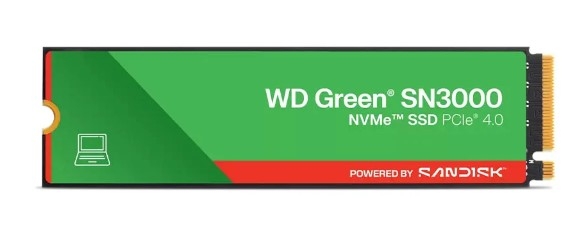 Ổ cứng SSD WD Green SN3000 1TB NVMe PCIe Gen4x4 WDS100T5G0E