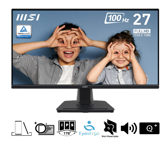 Màn Hình MSI PRO MP275 (27 inch - IPS -FHD - 100Hz -1ms - SPEAKER)