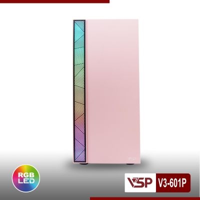 Vỏ Nguồn Máy Tính VSP V3-601P - Màu Hồng không Fan