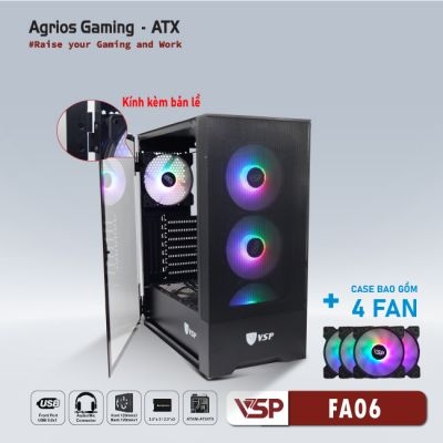 Vỏ case Vsp Agrios Gaming ATX FA 06