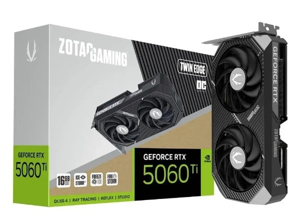 Card màn hình ZOTAC GAMING GeForce RTX 5060 Ti 16GB Twin Edge OC ZT-B50620H-10M