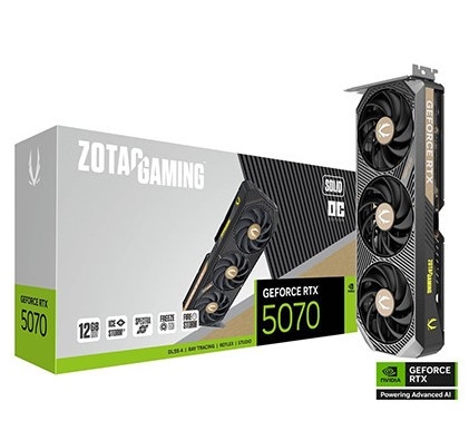 VGA ZOTAC GAMING GeForce RTX 5070 12GB GDDR7 SOLID OC (ZT-B50700J-10P)