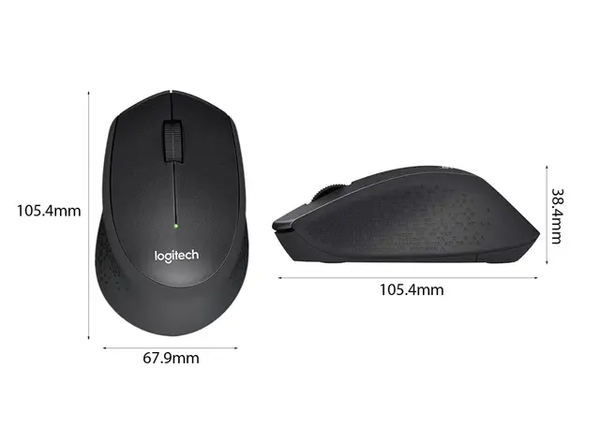 Chuột không dây Logitech M331 (USB/Màu đen-xám)