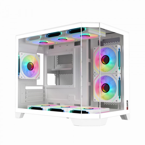 Thùng máy Magic Cubi M Pro - WHITE sẵn 3 Fan