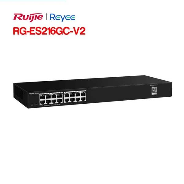 RUIJIE RG-ES216GC-V2 - 2RUIJIE RG-ES216GC-V2 - 1 RUIJIE RG-ES216GC-V2RUIJIE RG-ES216GC-V2 - 2RUIJIE RG-ES216GC-V2 - 1 Layer 2 Smart Managed Switch 16 Cổng RUIJIE RG-ES216GC-V2