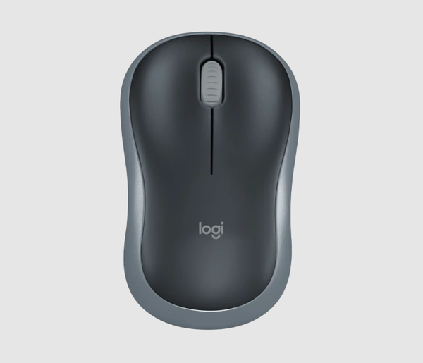 Chuột không dây Logitech M185 (Đen Viền Xám ) 910-002255