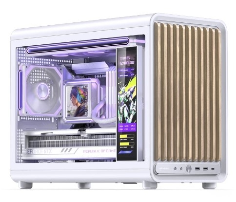 Vỏ máy tính JONSBO D33 WOOD WHITE (Mini Tower/ M-ATX/ Trắng)