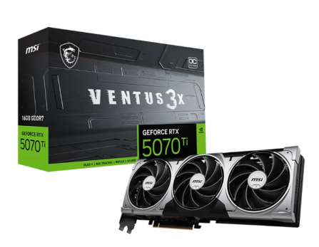 VGA MSI RTX 5070 Ti 16GB VENTUS 3X OC PLUS