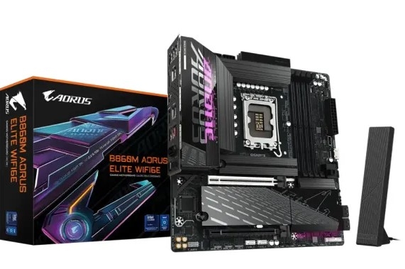 Mainboard Gigabyte B860M AORUS ELITE WIFI6E (Intel B860/ Socket 1851/ Micro-ATX/ 4 khe ram/ 2.5 Gigabit LAN)