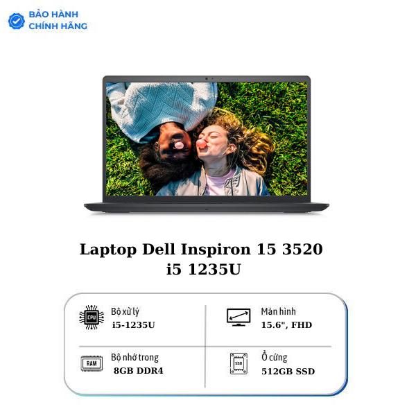 Laptop Dell Inspiron 15 3520 i5 1235U/8GB/512GB/120Hz/OfficeHS/KYHD/Win11 (71027003)