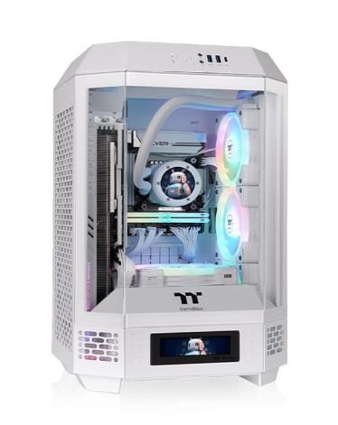 Case Thermaltake Tower 250 Snow (ITX/Mini Tower/2 Fan) - có sẵn 2 Fan Led