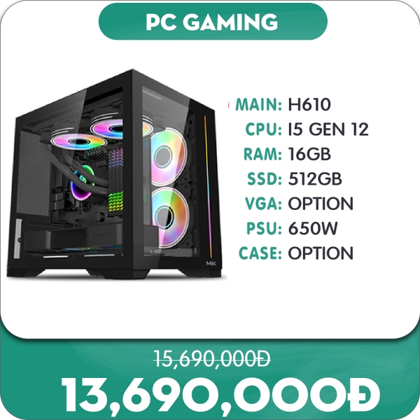 PC Gaming H610 i5 gen12