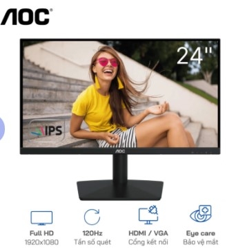 Màn Hình AOC 24B15H3 (23.8 inch - FHD - IPS - 120Hz - 1ms)