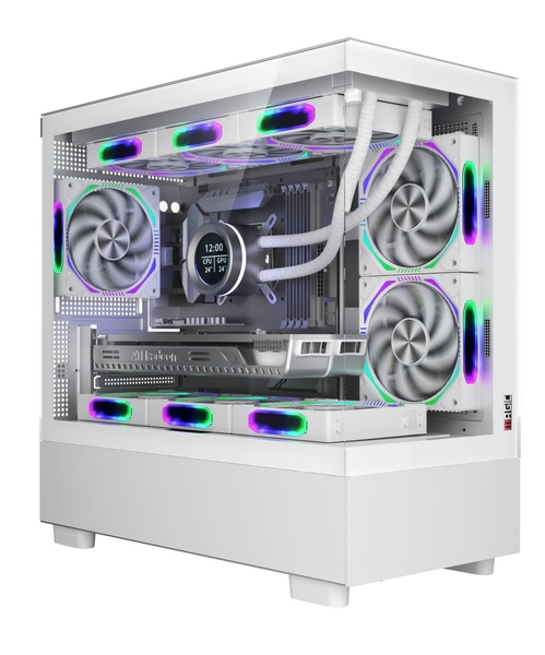 Vỏ case Magic Mix Tower Pro White (Full M-ATX) sẵn 3 Fan