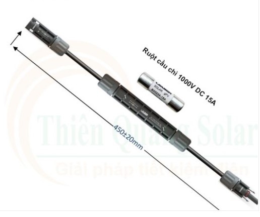 Cầu chì MC4 1000V 15A(MC4 with fuse)