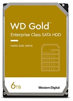 HDD Western Digital 6TB WD Gold - 7200 RPM Class, SATA 6 Gb/s, 256 MB Cache, 3.5