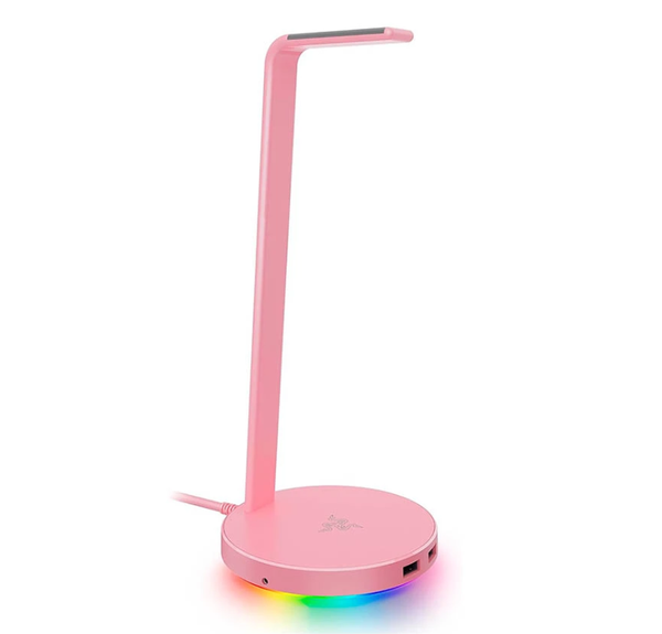 Giá treo tai nghe Razer Base Station V2 Chroma-USB 3.1 Hub-7.1 Surround Sound - Quartz (RC21-01510200-R3M1) (Nhôm)_Model: RC21-0151
