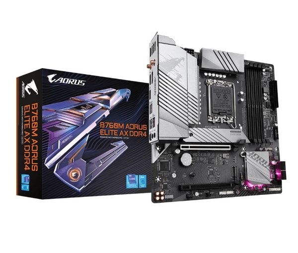 Mainboard Gigabyte B760M Aorus ELITE AX DDR4 (Wifi+Bluetooth)