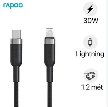 Cáp Type C - Lightning Rapoo PD PD20i 1.2m