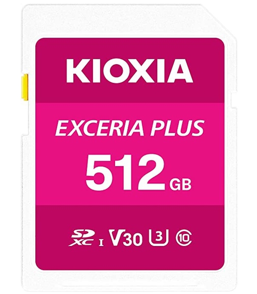 Thẻ nhớ SD 512GB EXCERIA PLUS CL10 UHS-I U3 V30 4K A1 đọc 100mb/s, ghi 85mb/s, w adapter (Hồng)