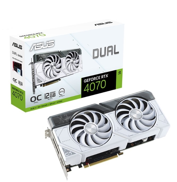 VGA ASUS DUAL RTX 4070-O12G-WHITE GDDR6X