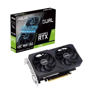 VGA Asus Dual RTX 3050 OC 8GB V2 (DUAL-RTX3050-O8G-V2)