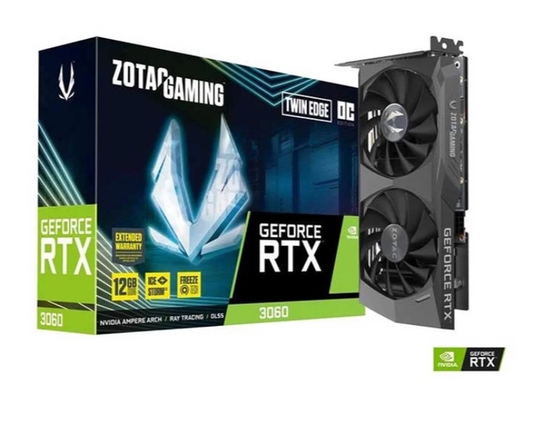 VGA Zotac Gaming RTX 3060 Twin Edge 12GB DDR6 Ver 2 (ZT-A30600E-10M)