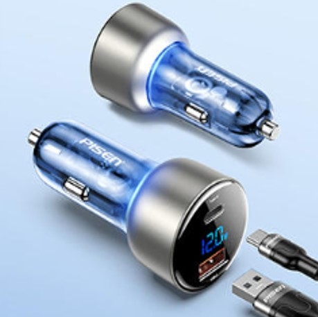 Sạc PISEN QUICK Car Digital Display 1C1A (C45W A18W )
