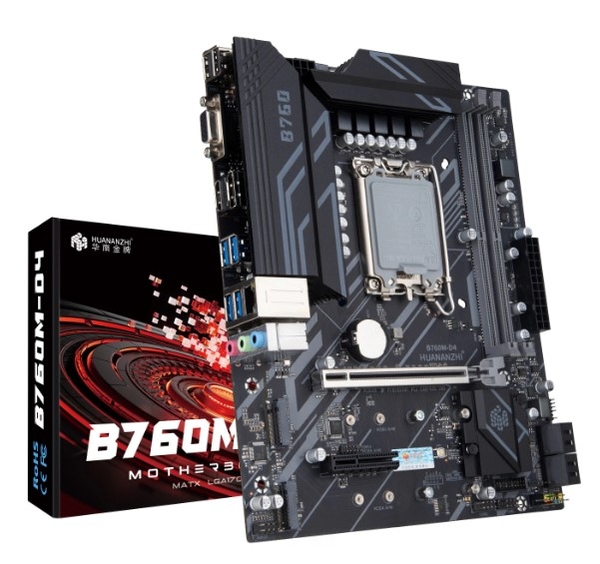 MAINBOARD HUANANZHI B760M-D4 DDR4 BLACK