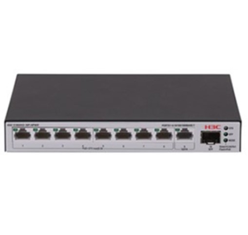Switch H3C S1600V2-10P-HPWR | 08 Cổng PoE+, 01 Cổng GE, 01 Cổng SFP 1GB